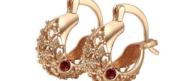 Серьги из красного золота