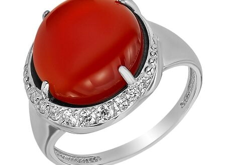 Серебряное кольцо с камнем